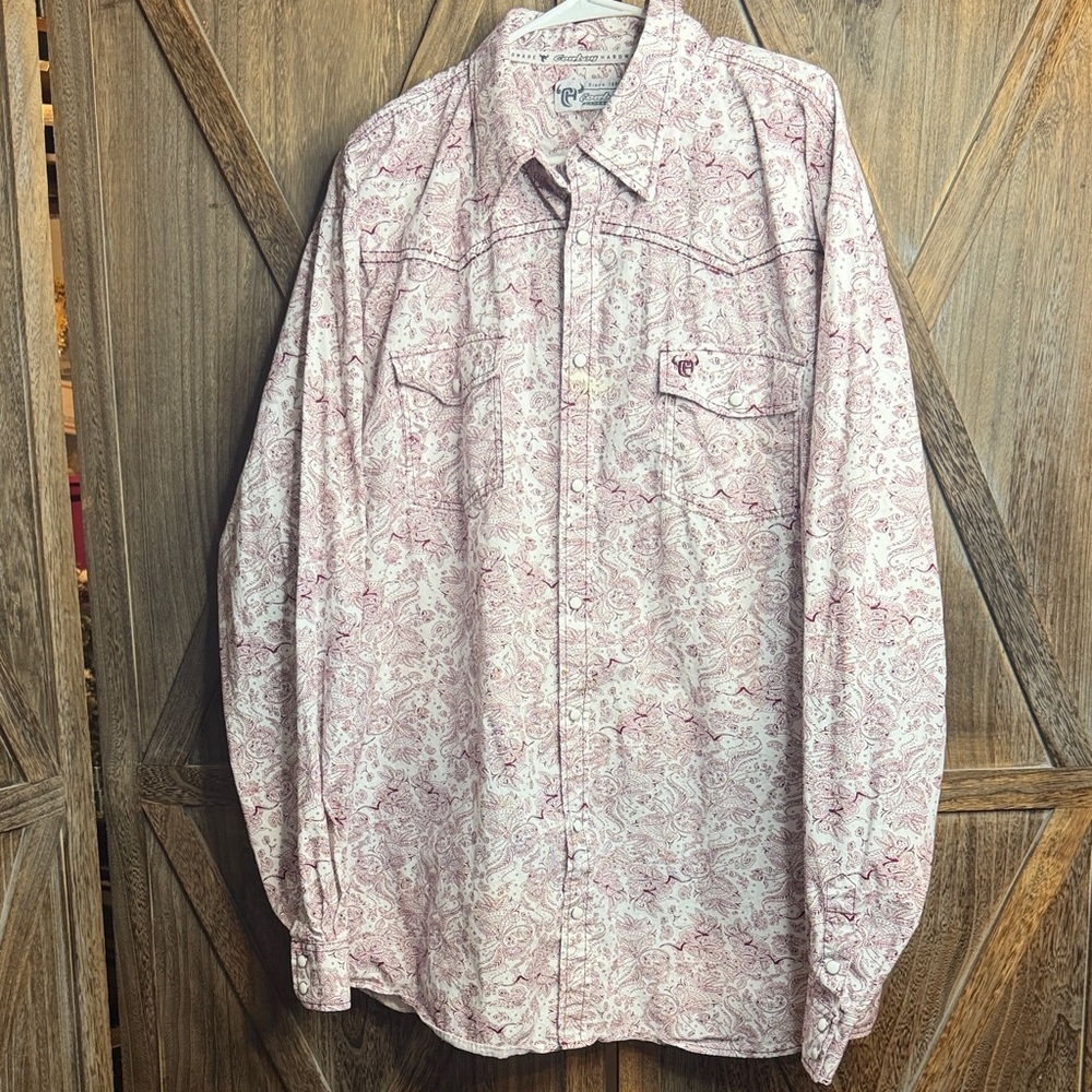 Cowboy Hardware Men’s Long-Sleeve Paisley Button-Down Shirt -